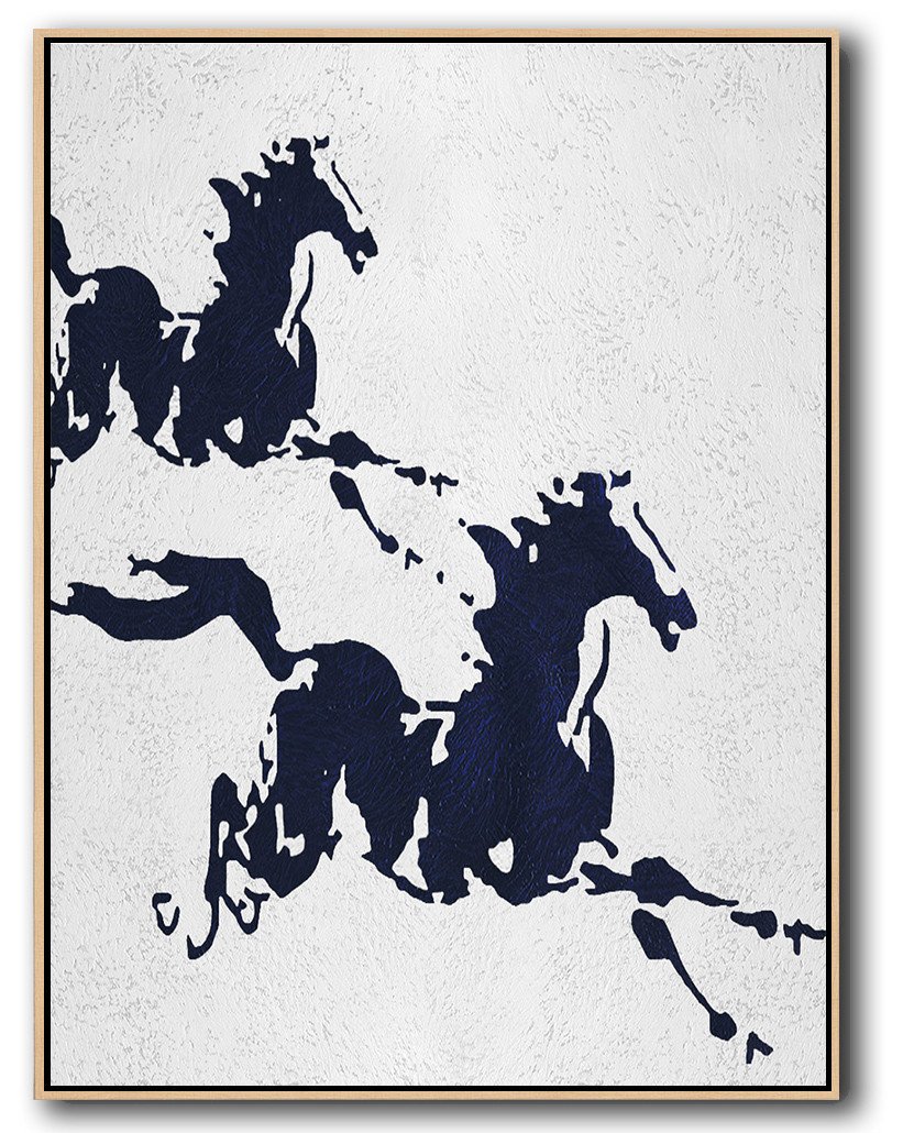 Navy Blue Minimalist Art #NV314B - Click Image to Close